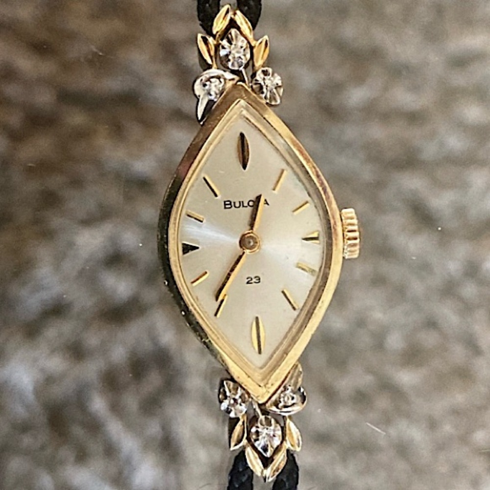 1973 Solid Gold Cocktail Watch with diamonds